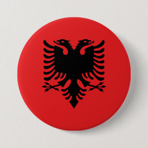 Chapa Redonda De 7 Cm Bandera de Albania