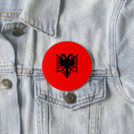 Chapa Redonda De 7 Cm Bandera de Albania