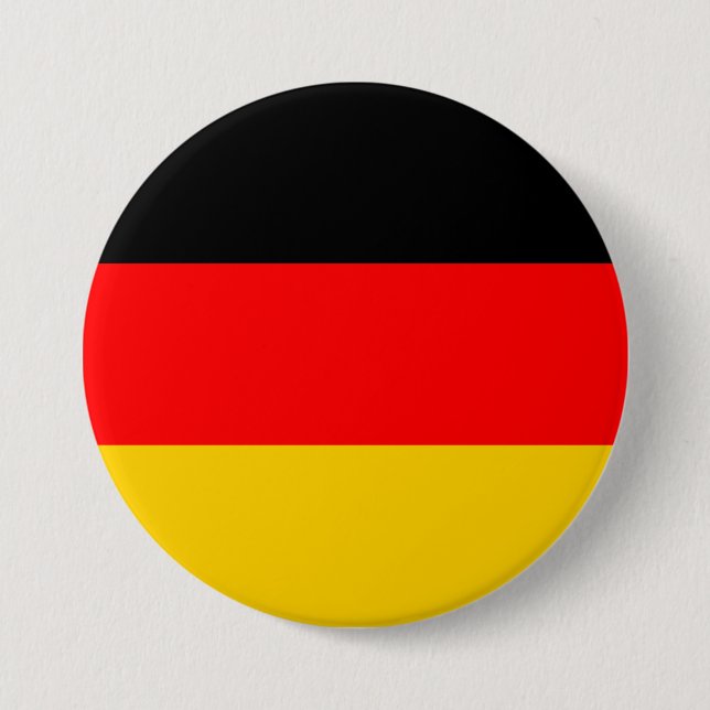 Chapa Redonda De 7 Cm Bandera de Alemania (Anverso)