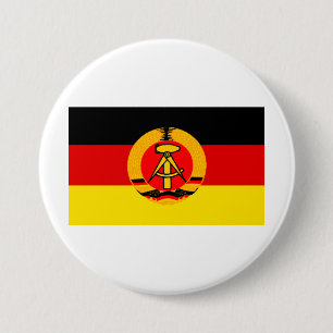 Chapa Redonda De 7 Cm Bandera de Alemania Oriental