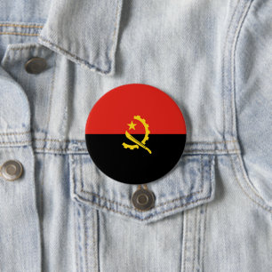 Chapa Redonda De 7 Cm Bandera de Angola