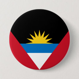 Chapa Redonda De 7 Cm Bandera de Antigua y Barbuda