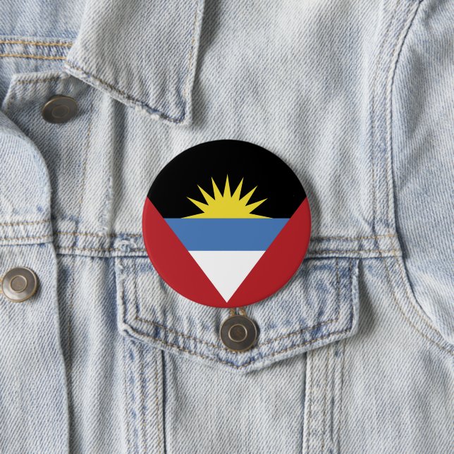 Chapa Redonda De 7 Cm Bandera de Antigua y Barbuda (In situ)