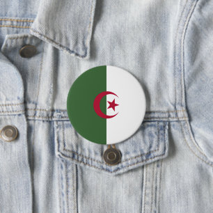Chapa Redonda De 7 Cm Bandera de Argelia
