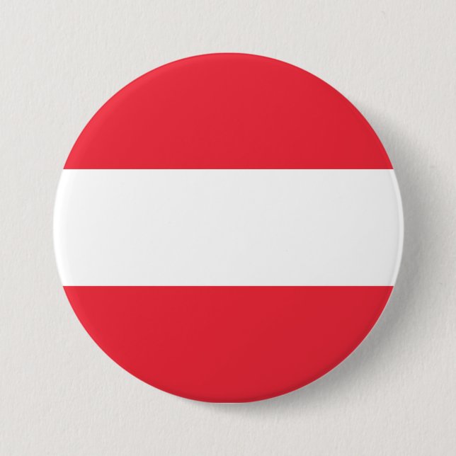 Chapa Redonda De 7 Cm Bandera de Austria (Anverso)