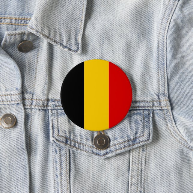Chapa Redonda De 7 Cm Bandera de Bélgica (In situ)