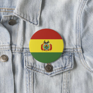 Chapa Redonda De 7 Cm Bandera de Bolivia