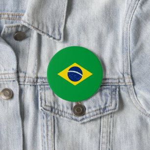 Chapa Redonda De 7 Cm Bandera de Brasil