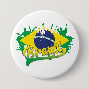 Chapa Redonda De 7 Cm Bandera de Brasil