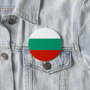 Chapa Redonda De 7 Cm Bandera de Bulgaria