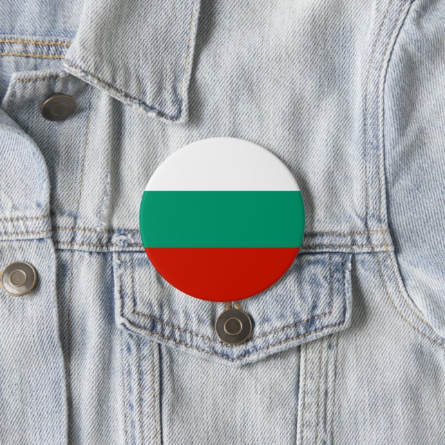 Chapa Redonda De 7 Cm Bandera de Bulgaria (In situ)