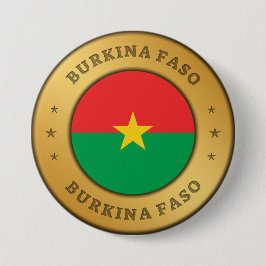 Chapa Redonda De 7 Cm Bandera de Burkina Faso