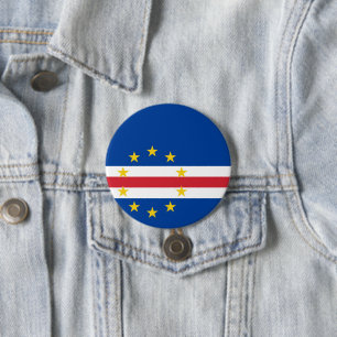 Chapa Redonda De 7 Cm Bandera de Cabo Verde