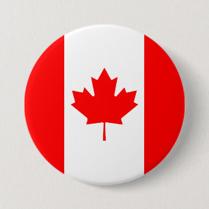 Chapa Redonda De 7 Cm Bandera de Canadá
