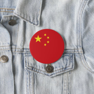 Chapa Redonda De 7 Cm Bandera de China