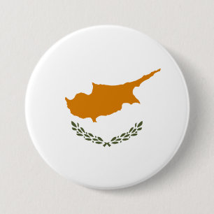 Chapa Redonda De 7 Cm Bandera de Chipre