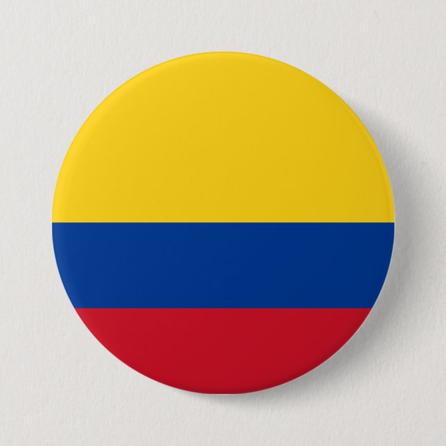 Chapa Redonda De 7 Cm Bandera de Colombia (Anverso)
