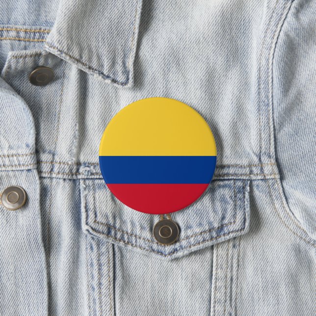 Chapa Redonda De 7 Cm Bandera de Colombia (In situ)
