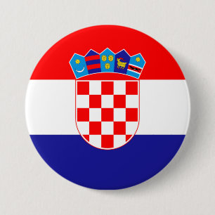 Chapa Redonda De 7 Cm Bandera de Croacia