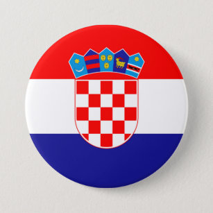 Chapa Redonda De 7 Cm Bandera de Croacia