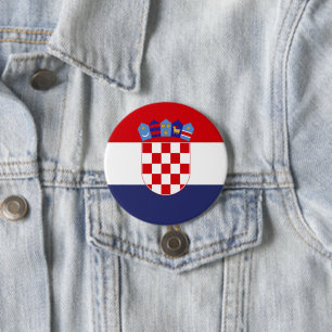 Chapa Redonda De 7 Cm Bandera de Croacia