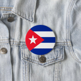 Chapa Redonda De 7 Cm Bandera de Cuba