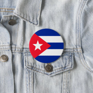 Chapa Redonda De 7 Cm Bandera de Cuba