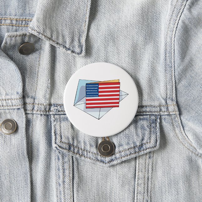 Chapa Redonda De 7 Cm Bandera De Estados Unidos En Una Tarjeta (Subido por el creador)