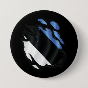 Chapa Redonda De 7 Cm Bandera de Estonia Rota