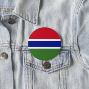 Chapa Redonda De 7 Cm Bandera de Gambia