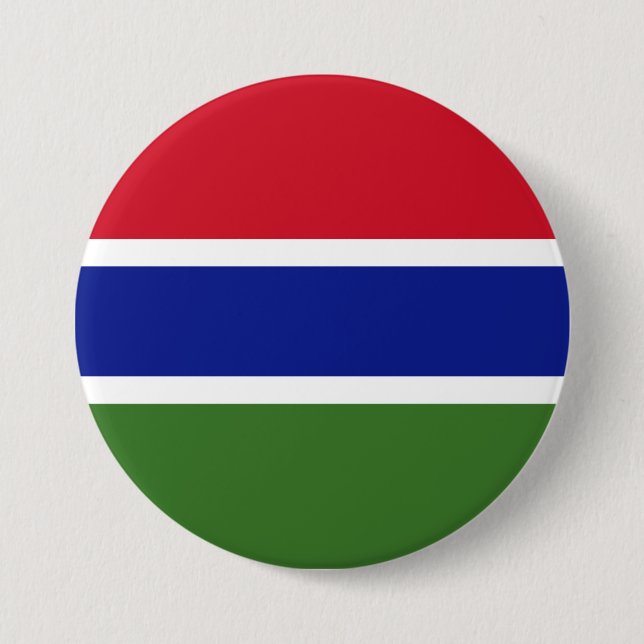 Chapa Redonda De 7 Cm Bandera de Gambia (Anverso)