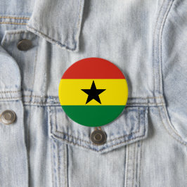 Chapa Redonda De 7 Cm Bandera de Ghana