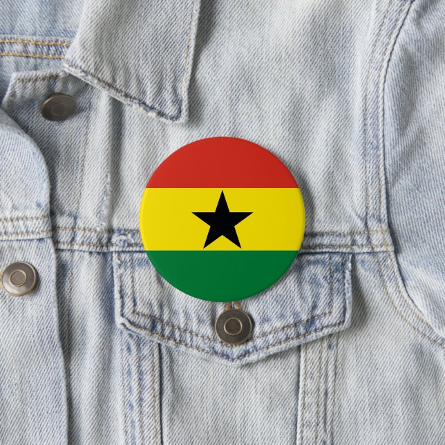 Chapa Redonda De 7 Cm Bandera de Ghana (In situ)