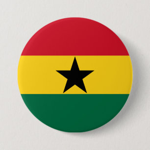 Chapa Redonda De 7 Cm Bandera de Ghana