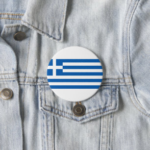 Chapa Redonda De 7 Cm Bandera de Grecia