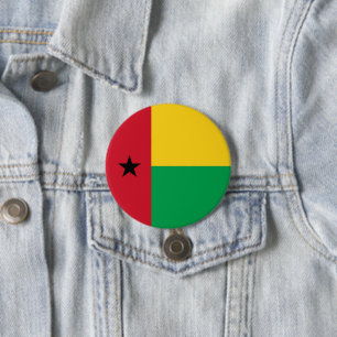 Chapa Redonda De 7 Cm Bandera de Guinea-Bissau