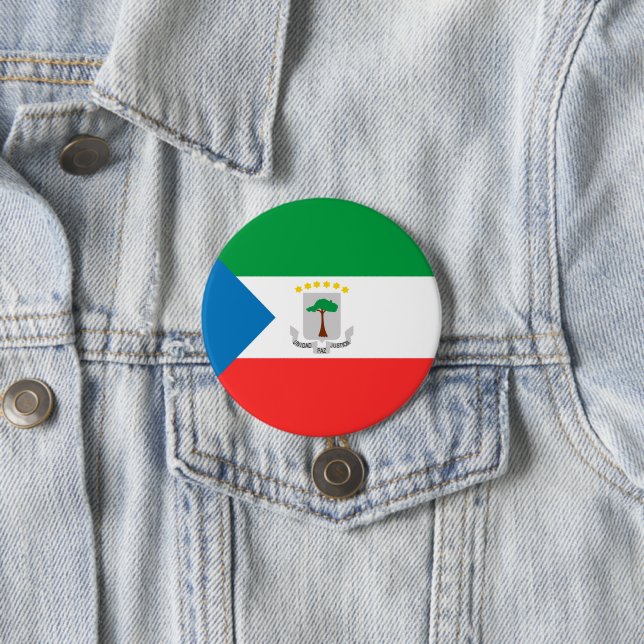 Chapa Redonda De 7 Cm Bandera de Guinea Ecuatorial (In situ)