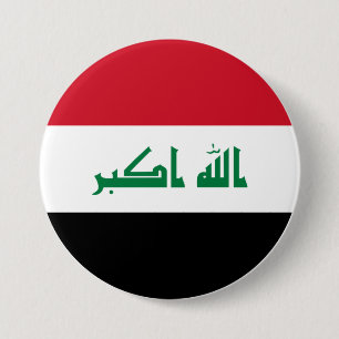 Chapa Redonda De 7 Cm Bandera de Iraq