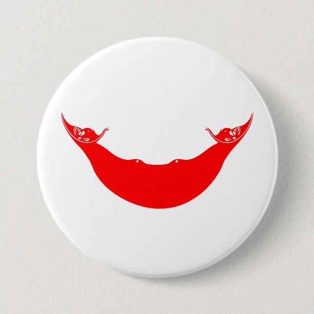 Chapa Redonda De 7 Cm Bandera de Isla de Pascua (Rapa Nui) (Anverso)