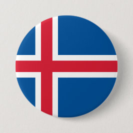 Chapa Redonda De 7 Cm Bandera de Islandia