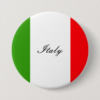 Chapa Redonda De 7 Cm Bandera de Italia