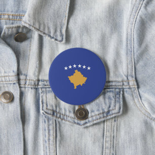 Chapa Redonda De 7 Cm Bandera de Kosovo
