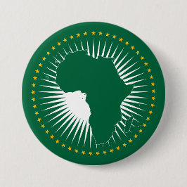 Chapa Redonda De 7 Cm Bandera de la Unión Africana (África) (Panafrica)