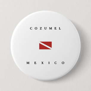 Chapa Redonda De 7 Cm Bandera de la zambullida del equipo de