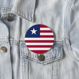 Chapa Redonda De 7 Cm Bandera de Liberia