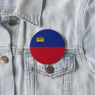 Chapa Redonda De 7 Cm Bandera de Liechtenstein