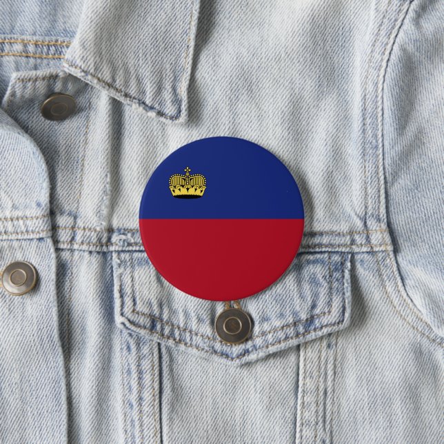 Chapa Redonda De 7 Cm Bandera de Liechtenstein (In situ)