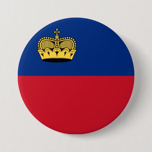 Chapa Redonda De 7 Cm Bandera de Liechtenstein (Anverso)