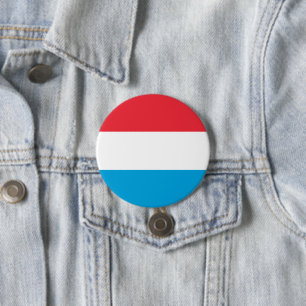 Chapa Redonda De 7 Cm Bandera de Luxemburgo