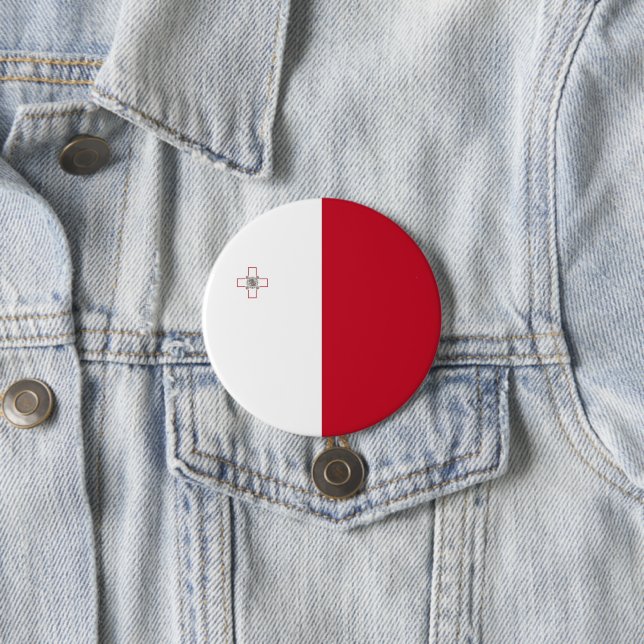 Chapa Redonda De 7 Cm Bandera de Malta (In situ)